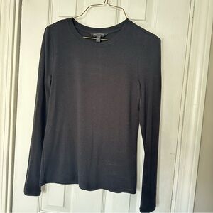 Banana Republic Soft Luxe Longsleeve Sweater Women XS Lightweight Crewneck Black